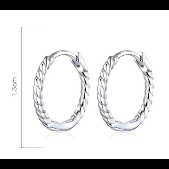 New! 925 Silver Infinity Hoop Earrings! - Picture 4 of 4
